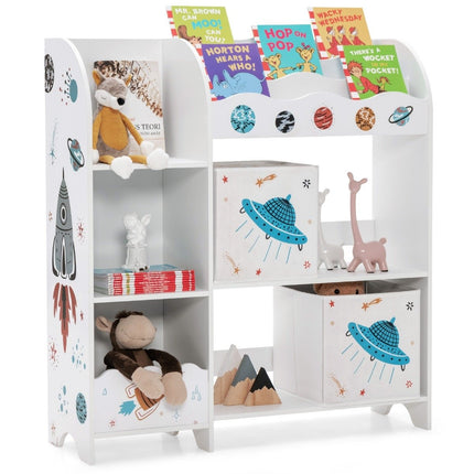 Freestanding children's room cupboard 3-tier children's room shelf UFO white