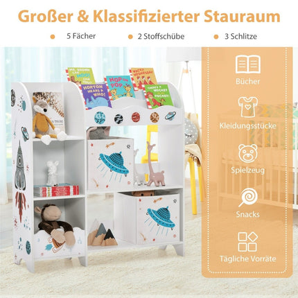 Freestanding children's room cupboard 3-tier children's room shelf UFO white