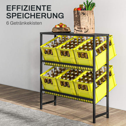 Freestanding 3-tier drink box stand, adjustable shelves