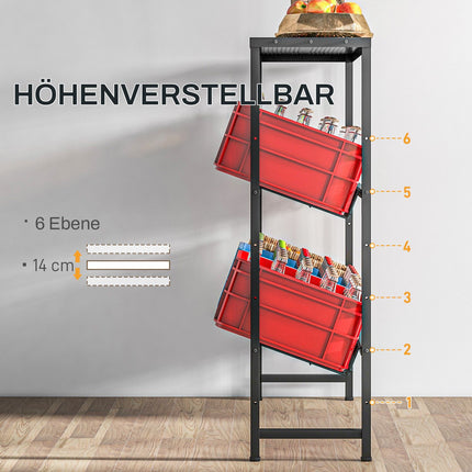 Freestanding 3-tier drink box stand, adjustable shelves