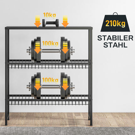 Freestanding 3-tier drink box stand, adjustable shelves