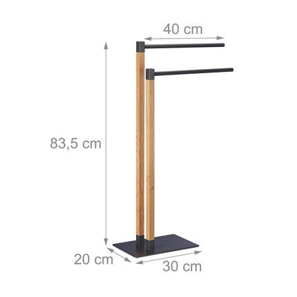 Freestanding towel rack