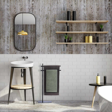 Freestanding towel rack