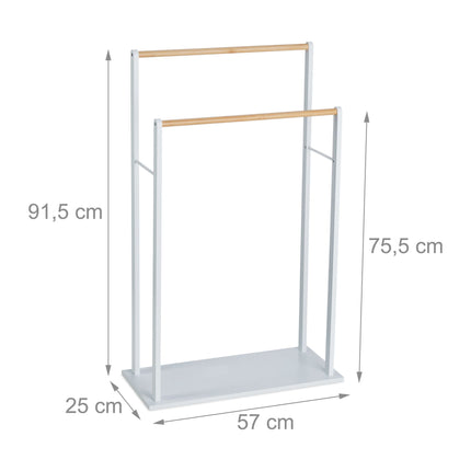 Freestanding towel rail white