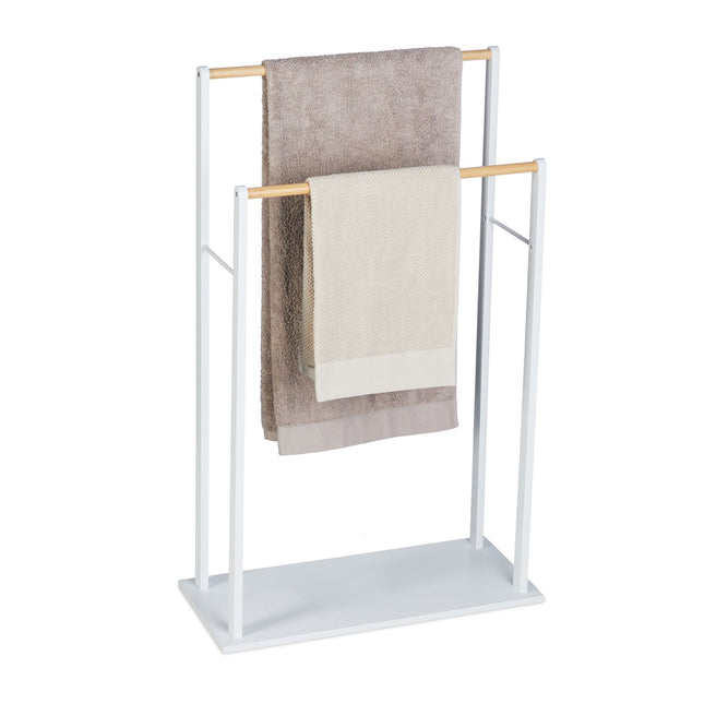 Freestanding towel rail white