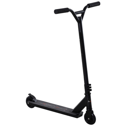 Freestyle stunt scooter with 100 mm PU wheels, black
