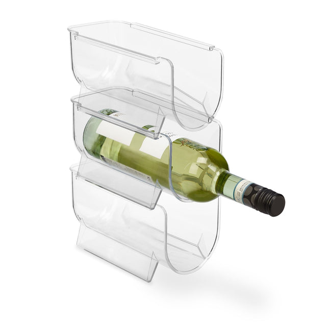 Fridge Bottle Organiser Set – Stackable, Transparent Holder
