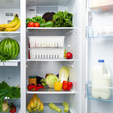 Fridge Organizer with Removable Drainage Basket