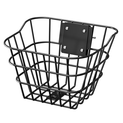 Front Bike Basket, Steel Fixed Bracket, 20 lb Capacity