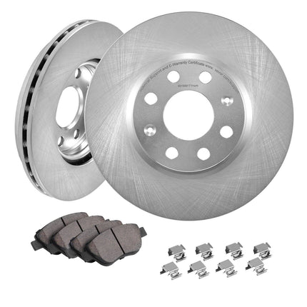 Front Brake Kit, 257mm Rotors and Ceramic Pads for Adam Corsa D