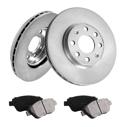 Front Brake Kit, 257mm Rotors and Ceramic Pads for Adam Corsa D
