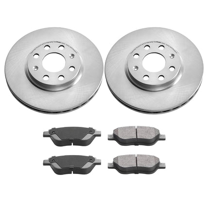 Front Brake Kit, 257mm Rotors and Ceramic Pads for Adam Corsa D