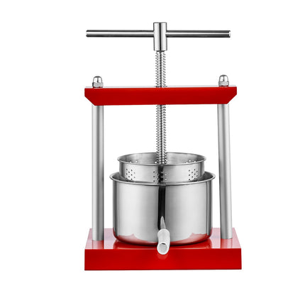 Fruit Wine Press 3L, Stainless Steel, Manual T-Handle
