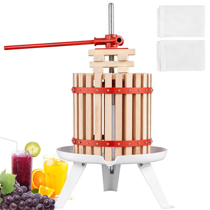 Fruit Wine Press, 4.4 Gal Manual Wood Basket Juicer