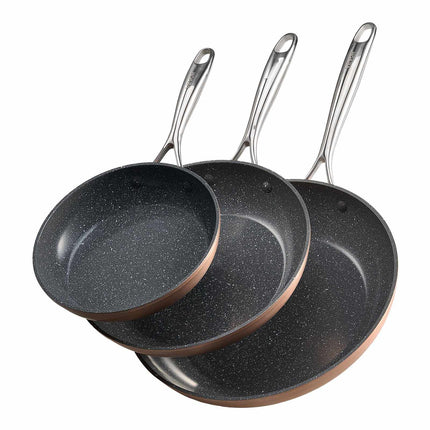 Frying Pan Set, Ceramic Nonstick Aluminum, 3-Piece