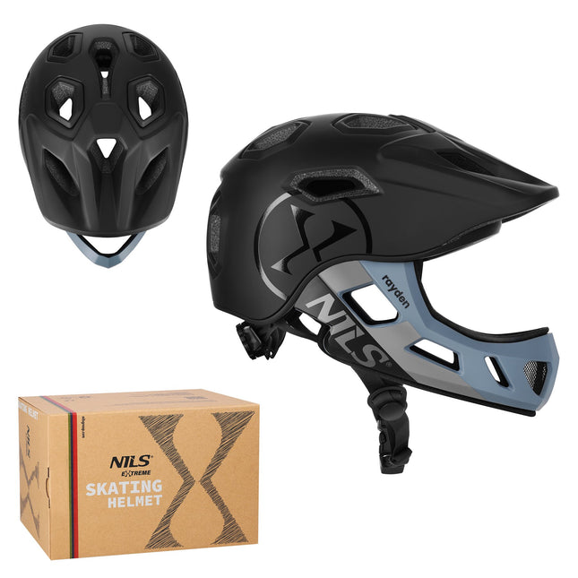 Full-Face Helmet with Removable Chin Guard, 48-53cm