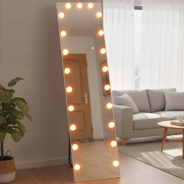 Full-Length Mirror 150x40 cm, RGB LED, Touch Control, Memory