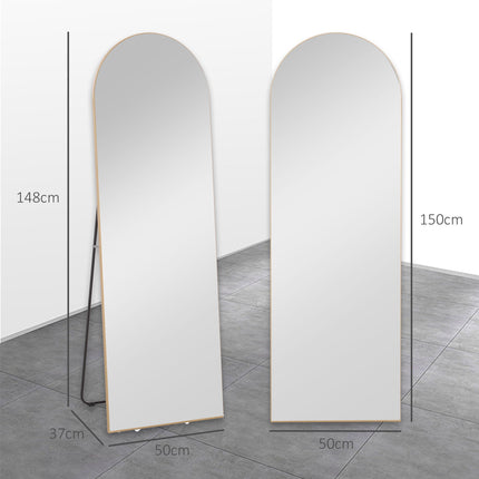 Full-Length Mirror, Frameless, 50x150 cm, Gold
