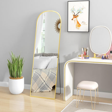 Full-Length Mirror, Gold, 50 x 170 cm, Aluminum Frame