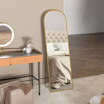 Full-Length Mirror, Gold, 50 x 170 cm, Aluminum Frame