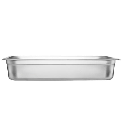 Full-Size Steam Table Pan With Lid, 4-Inch Deep, Stainless Steel