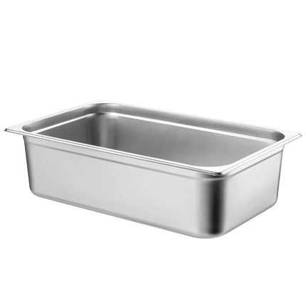 Full-Size Steam Table Pans, 6-Pack Stainless, 6-In Deep