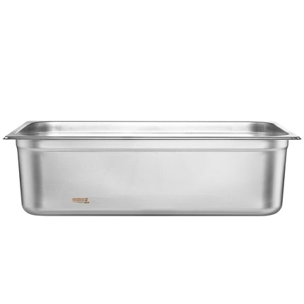 Full-Size Steam Table Pans, 6-Pack Stainless, 6-In Deep