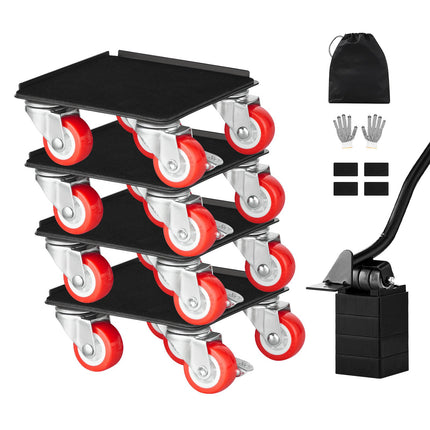 Furniture Dollies Set, 1200 lb, 4 Pack, 360 Swivel