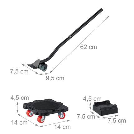 Furniture Lifter & Mover Set with 360° Rollers