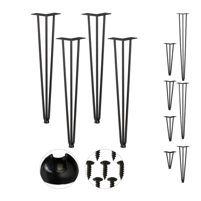 Furniture leg hairpin set of 4