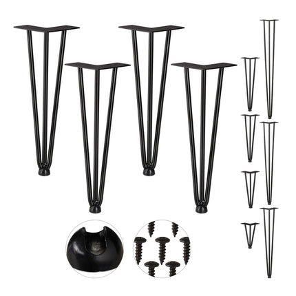 Furniture leg hairpin set of 4