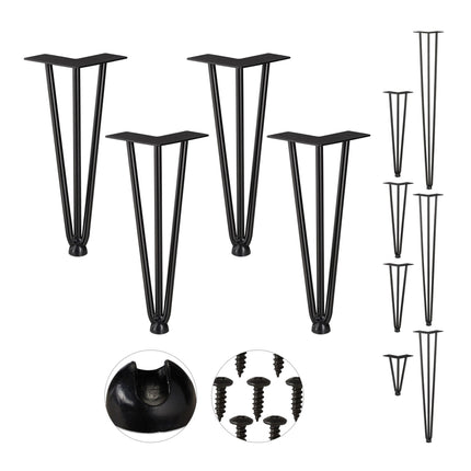 Furniture leg hairpin set of 4