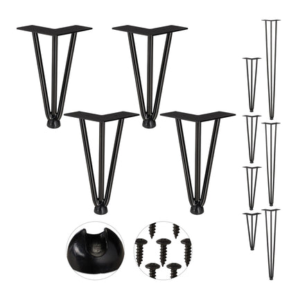 Furniture leg hairpin set of 4