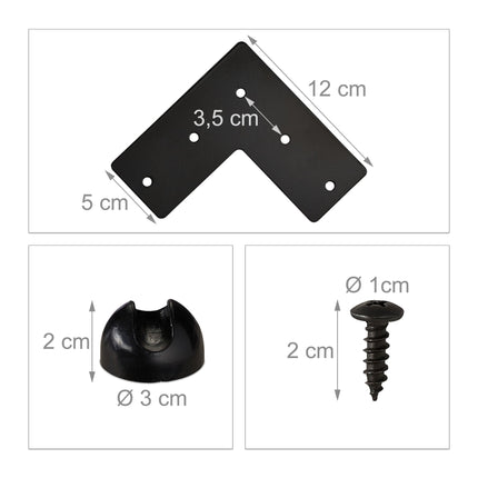 Furniture leg hairpin set of 4