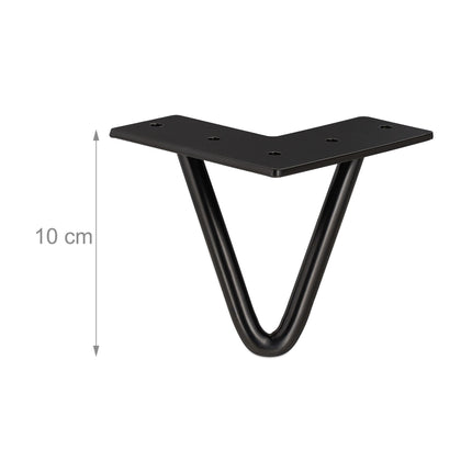 Furniture leg hairpin set of 4