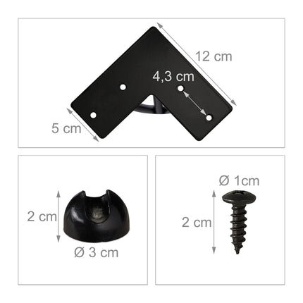 Furniture leg hairpin set of 4