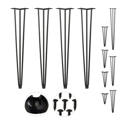 Furniture leg hairpin set of 4