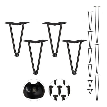 Furniture leg hairpin set of 4