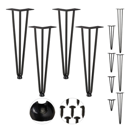 Furniture leg hairpin set of 4