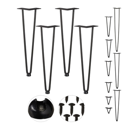 Furniture leg hairpin set of 4