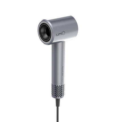 GA.MA UniQ Flux Hair Dryer 1800 W with Brushless Motor, Ultra Ion, Metal Grey