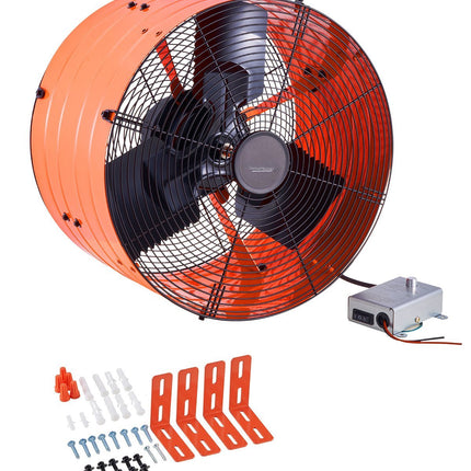 Gable Mount Attic Exhaust Fan, 16 Inch, Thermostat, 2940 CFM
