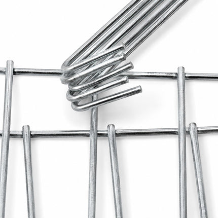Galvanised Gabion Basket, 100x50x100 cm, 3 Compartments
