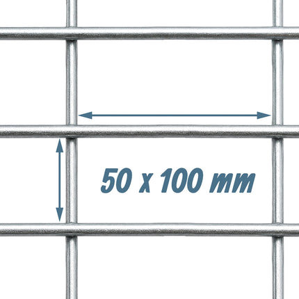 Galvanised Steel Gabion Basket, 100 x 200 x 50 cm