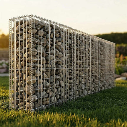 Galvanised Steel Gabion Basket, 100 x 200 x 50 cm