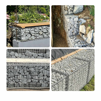 Galvanised Steel Gabion Basket, 100x50x50 cm