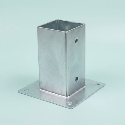 Galvanised Steel Post Supports, 4pc Set – 70x70 mm