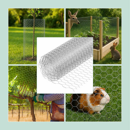 Galvanised Wire Mesh Fence, 15x25 mm, Cut to Size