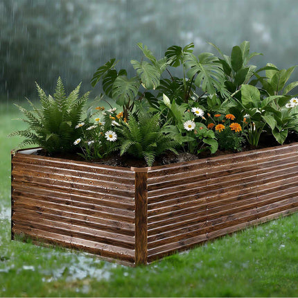 Galvanized Raised Garden Bed 240 x 120 x 62 cm