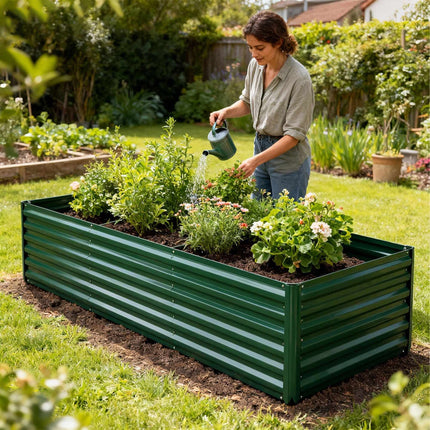 Galvanized Raised Garden Bed 57x180x90cm